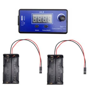 Imagem de Haldzemo 1 peça 3CH Digital Servo Tester Verificador ESC CCPM Controlador de Velocidade de Consistência + 2 peças 4 Células AA Suporte de Bateria com Terminal Conector 2P JR para Helicóptero Carro (HJ