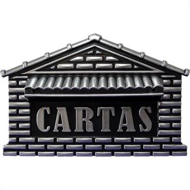 Imagem de Caixa Carta Real Plastico''Casinha''N04P Prata Media 67