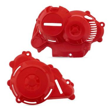 Imagem de Protetor Tampas Laterais Motor Street Amx Cg/Bros 160 Xre 190, Vermelh