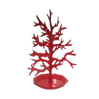 Imagem de Árvore Acrílica Vermelha Transparente para Doces - 30cm - LSC Toys