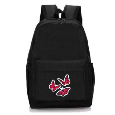 Imagem de Mochila Material Escolar Borboletas Bolsa Unissex Novidade - SEMPRENAL