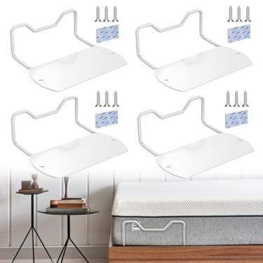 Imagem de Dolenor Rolha deslizante de colchão para moldura de cama de madeira, barra de retenção de colchão deslizante, suporte antideslizante na cama (branco, 5 cm A, 4 unidades)