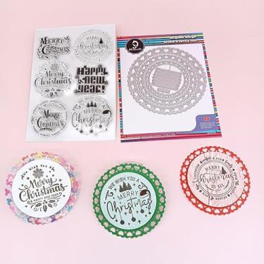 Imagem de Alinacutle Carimbos cortados e transparentes de corte de metal para artesanato em papel feito à mão cartões comemorativos scrapbooking da Alina Crafts (matrizes de moldura de círculo de coração e