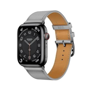 Imagem de DONEGANI Pulseira de couro LB1 para Apple Watch feminino e masculino Se Ultra 2 de 40 mm, 44 mm, 46 mm, 42 mm, 45 mm, 41 mm, 38 mm, 49 mm, séries 10, 9, 8, 7, 6, 5, 4 e 3, 3