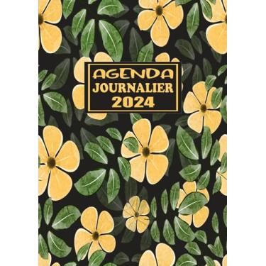 Imagem de Agenda Journalier 2024: Restez Organisé du 1er janvier 2024 au 31 décembre 2024 | Pages de Contacts, Emplois du Temps, Journal de Mots de Passe, Jours Fériés, Anniversaires et Bien Plus Encore !