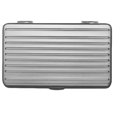 Imagem de Pequeno Caixa de charuto leve de liga de alumínio com caixa hidratante de madeira de cedro dentro da caixa de charutos de alta qualidade fácil de transportar Feito à mão