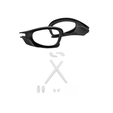 Imagem de Kit De Side Blinders e Borrachas Para Armaçao Juliet - Genérica, Preto