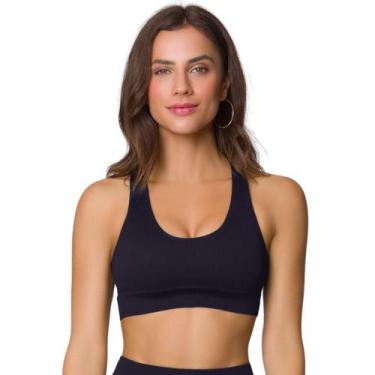 Imagem de Top Nadador Fitness Sem Costura Selene, G, Preto