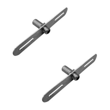 Imagem de Kit 2 Suporte Travessa Pé De Galinha Prensa Cabo Lustre Luminária - Ma