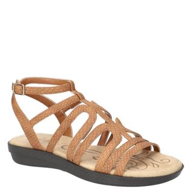 Imagem de Easy Street Sandália rasteira feminina Daylily, Cobra fosca marrom, 8.5 X-Wide