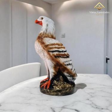Imagem de Estátua Águia Gavião Espanta Pombos Gesso 36 cm Varias Variedades - VÁ