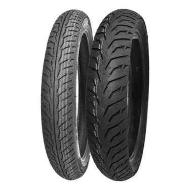 Imagem de Par Pneu Moto 80/100 18  100/80 18 City Dragon Pirelli Uso Sem Câmara