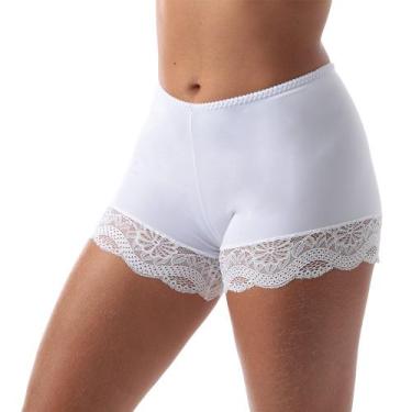 Imagem de Short Anagua Segunda Pele Feminino Com Renda Shortinho Adulto Nude Pre