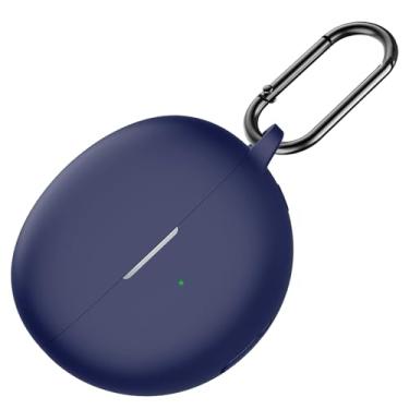 Imagem de USTIYA Capa para Huawei FreeClip Capa de Proteção Corpo Inteiro Silicone Macio com Chaveiro Acessórios de Fone de Ouvido Funda Carcasa (Azul)