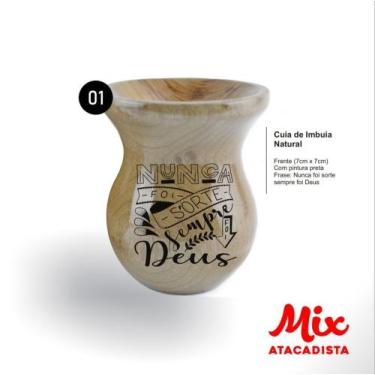 Imagem de Cuia De Madeira Gravada A Laser - Imbuia - Mix Atacadista, MOD 1