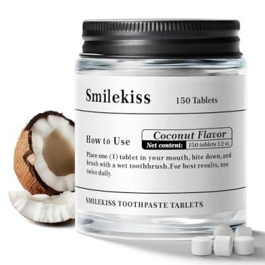 Imagem de Smilekiss Pastilhas de pasta de dente – comprimidos mastigáveis de nano hidroxiapatita, comprimidos de enxaguante bucal de viagem, sem flúor, plástico e adequado para viagens – Remineralize com