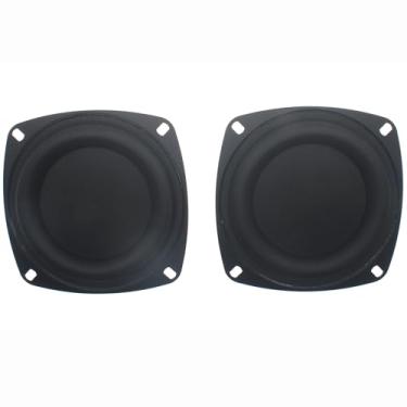 Imagem de SYCZIOHU 2 peças de membrana subwoofer woofer 10 cm alto-falante baixo filme radiador passivo quadrado subwoofer placa de diafragma substituição para reparo de subwoofer DIY