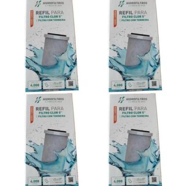 Imagem de Kit 04 Un Refil Original P/filtros Hidrofiltros Pou 5 80l/h