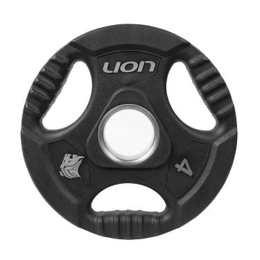 Imagem de Anilha 4 Kg Musculação Em Aço E Borracha Vulcanizada Lion