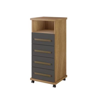 Imagem de Balcão Piaui Master MDF Arte Móveis - Arte Moveis, Cinamomo/ Grafite