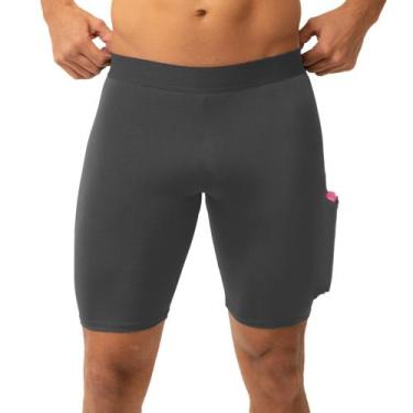Imagem de Bermuda Térmica COM BOLSO Masculina Segunda Pele Compressão Proteção U