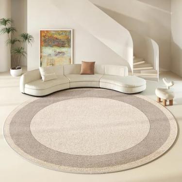 Imagem de Tapete redondo grande para sala de estar, estilo antiderrapante, mesa de centro, tapete para quarto, cadeira giratória, G, 200X200CM