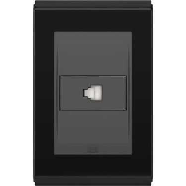 Imagem de Tomada Rj11 4 Fios Refinatto Preto