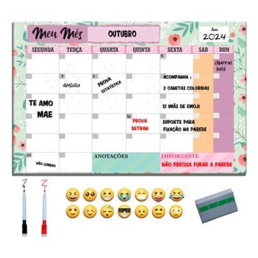 Imagem de Quadro de Planejamento - Lousa Planner Planejador Mensal 40x60 Cm Meta