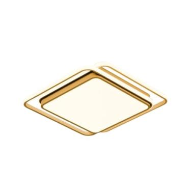 Imagem de Plafon de LED Sobreposto HOOP 72W Multicolor com Controle Remoto – Borda Dourada, Luz Dimerizável, 5760lm – Opus