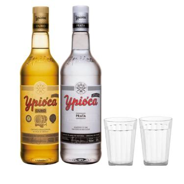 Imagem de Cachaça Aguardente Ypióca Ouro 965ml + Ypióca Prata 965ml