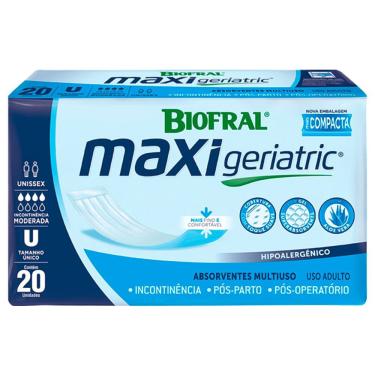 Imagem de Absorvente biofral maxi geriatric multiuso unissex uso adulto incontinência urinária 20un tena