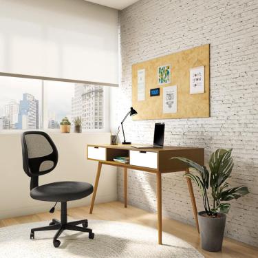 Imagem de Cadeira de Escritório Secretária Giratória College Preta