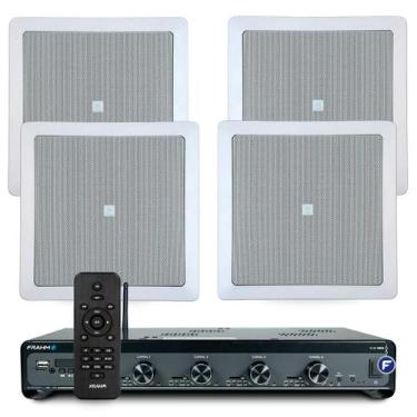 Imagem de Kit Som Ambiente Jbl Bluetooth Usb Sd Amplificador Slim 4500 Optical C