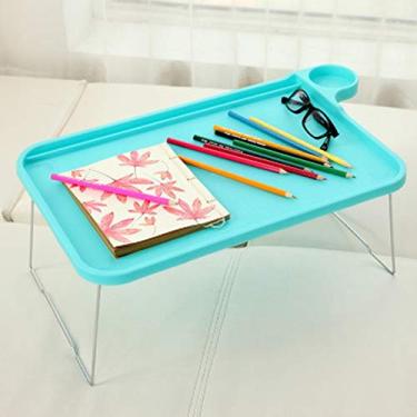 Imagem de Mesa de laptop mesa de laptop sofá cama mesa com pernas dobráveis mesa laptop bandeja de cama café da manhã (cor: E) (D)