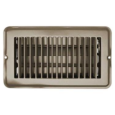 Imagem de RV Designer H871, Registro de piso de metal com amortecedor, 20,32 cm x 10,16 cm, castanho, ferragens interiores