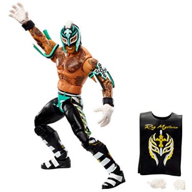 Imagem de WWE Rey Mysterio Elite Series #72 Deluxe Action Figure with Realistic Facial Detailing, Iconic Ring Gear & Accessories