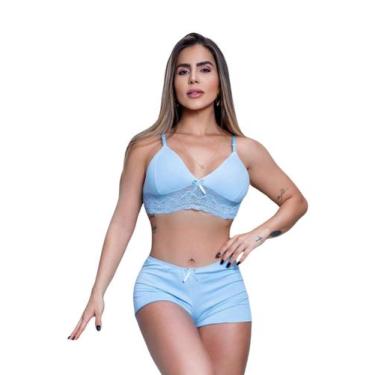 Imagem de Kit Até 5 Short Dolls Lara Liso Peças em Tecido Romantic, com Renda De