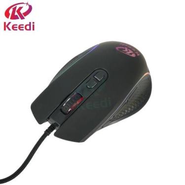 Imagem de Mouse Gamer Ergonômico RGB Até 7200dpi Com fio 1.5M Keedi MOU903