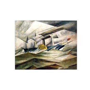 Imagem de Lyonl Feininge famosa impressão em tela - imagens para sala de estar - pintura de arte de parede moderna - sem título 7-reprodução 20x25cm8x10in sem moldura