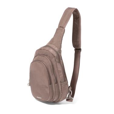 Imagem de Baggallini Securtex Alça antifurto com zíper triplo, Portobello, One Size