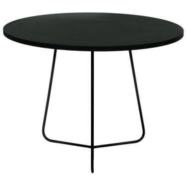 Imagem de Mesa Centro Y Redonda 60cm MDF Aço Mesinha Sala Canto Decoração (Preto)