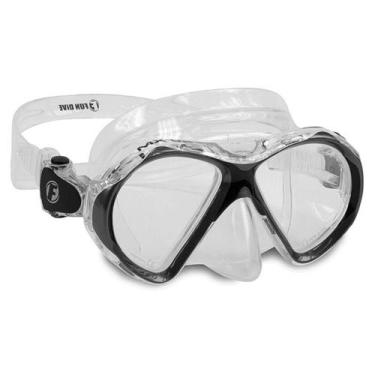 Imagem de Máscara Mx-02 Fun Dive, Baixo Volume Mergulho Pesca Sub, Transp, Preto