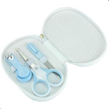 Imagem de Kit Manicure Higiene Bebê Cortador De Unha Com Estojo - Pimpolho, Azul