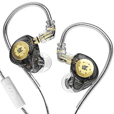 Imagem de erjigo Monitores intra-auriculares EDXPro KZ EDX, estéreo Hi-Fi/Studio IEM com fio, isolamento de ruído, fones de ouvido/fones de ouvido esportivos com cabo destacável para músicos audiófilos (com