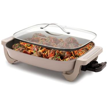 Imagem de Frigideira Elétrica GreenPan Advanced 30 X 38 cm com Tampa, Capacidade de 6,6 Litros para Refeições em Família, Revestimento Cerâmico