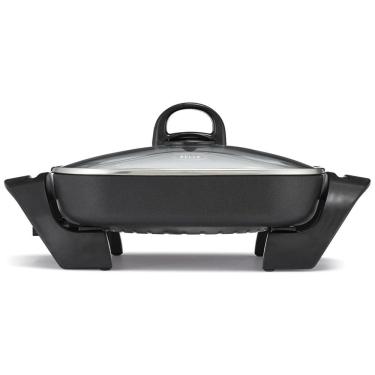 Imagem de Frigideira Elétrica BELLA 30,48 cm: Tampa de Vidro, Revestimento Antiaderente, Alças Frias, Sonda Removível, Lava-Louças.