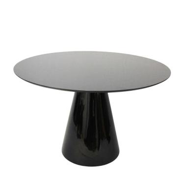 Imagem de Mesa Lateral Cone Laqueado Preto 51cm