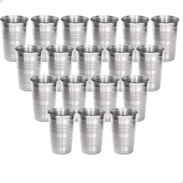 Imagem de Copo Inox 390ml Jogo de Copos Aço Inoxidavel Resistente Duravel (18)