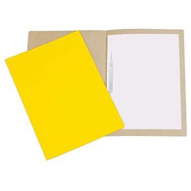 Imagem de Pasta Papelão C/ Ferragem Grampo Trilho Plástico Amarela