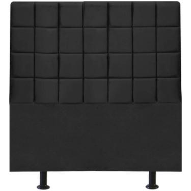 Imagem de Cabeceira Estofada Cama Box Casal 140 Cm Clara Corino Preto